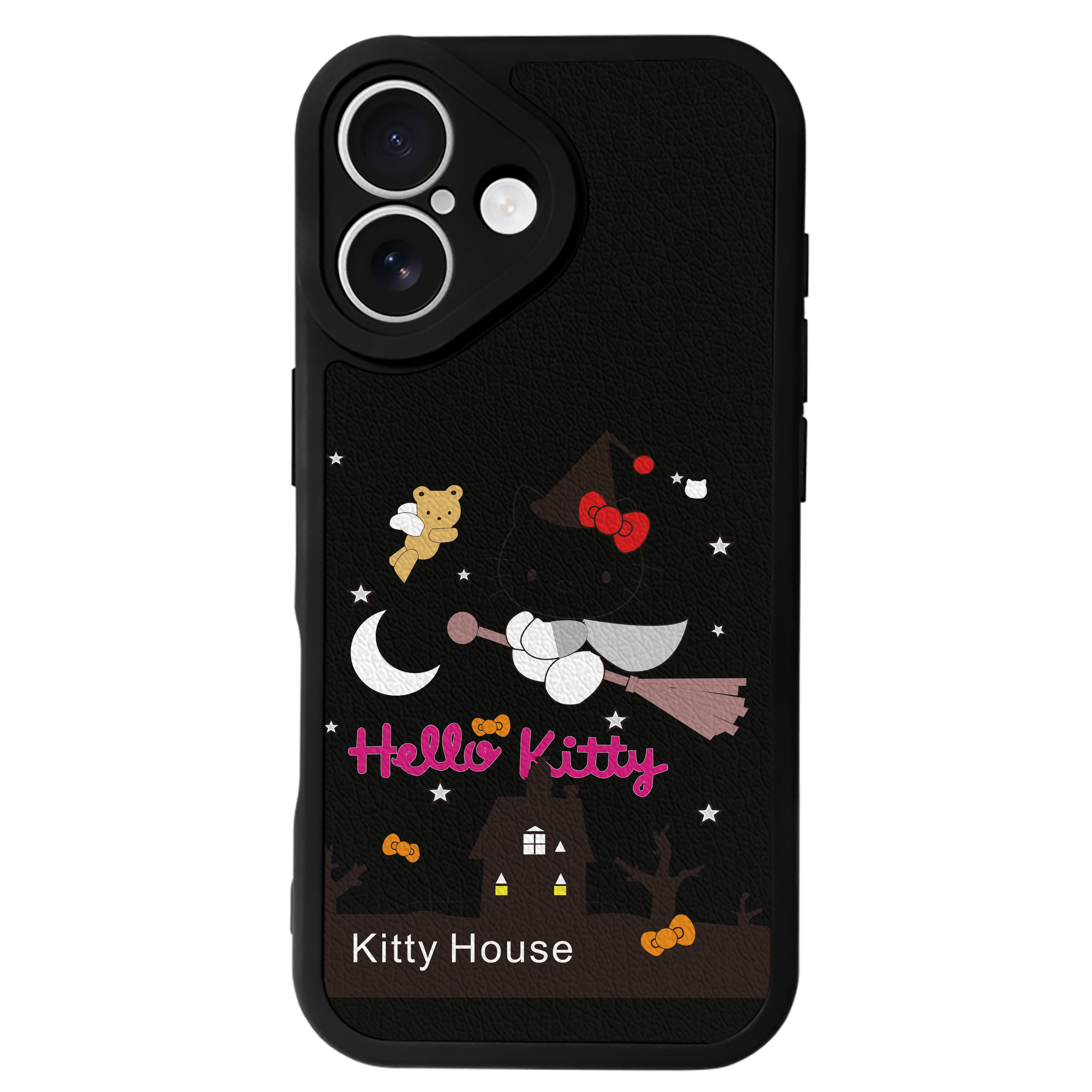 （画像用） Hello Kitty ハローキティ 【iPhone 16シリーズ対応】シリコンスマホケース（レザー調） 材質：シリコン